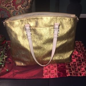 Michael Kors Leather Gold Purse